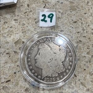 #29 - Authentic 1885 Morgan Silver Dollar coin